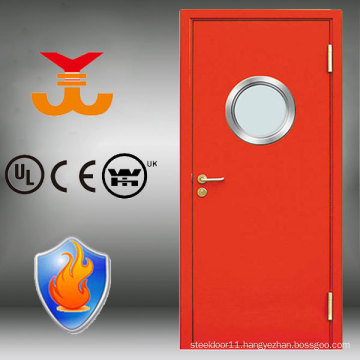 Fire proof steel door with round vision panel